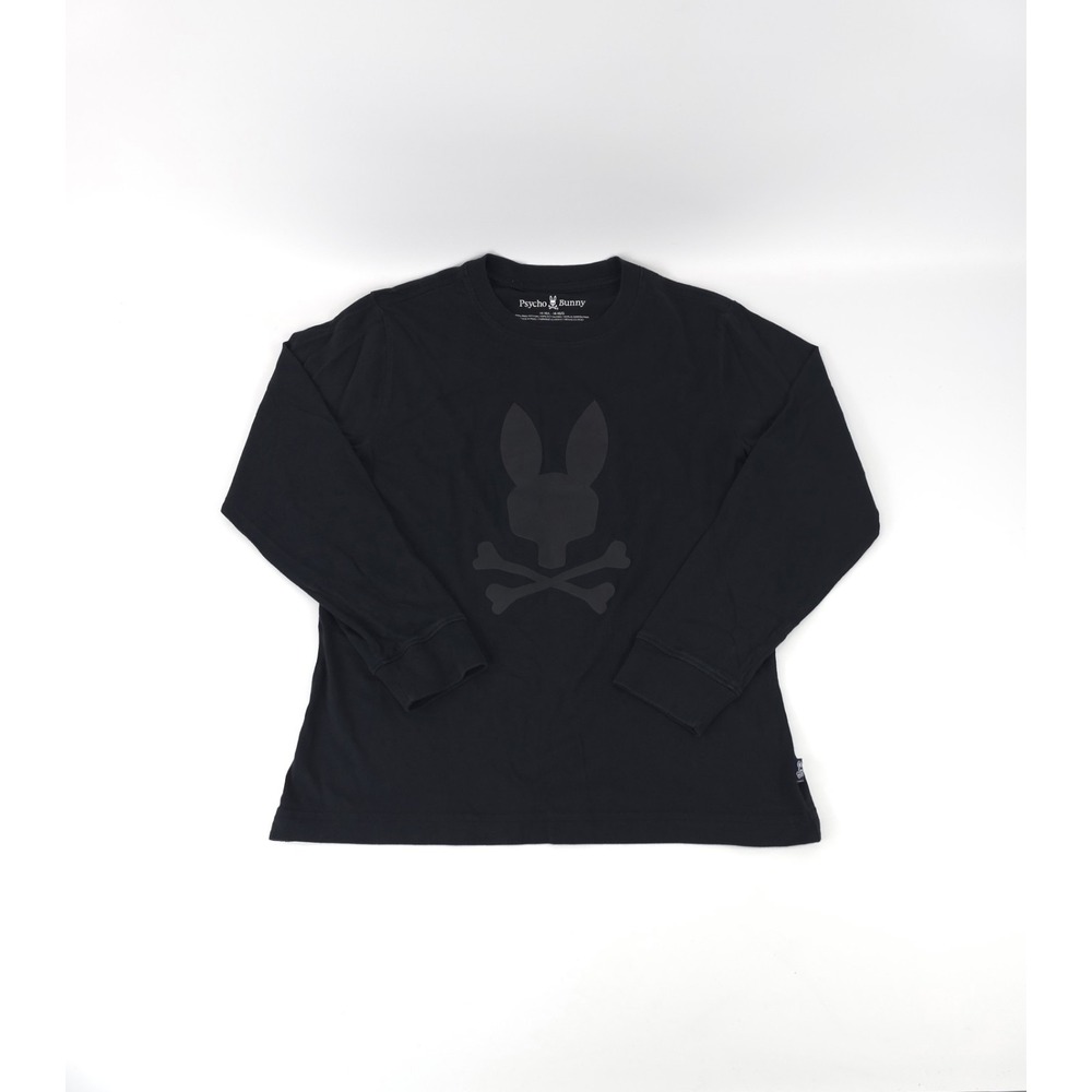 Psycho bunny Youth Unisex long sleeve graphic tee Black Size Large 14-15